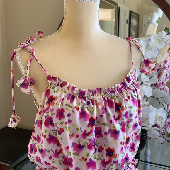 MISA Los Angeles Eliana floral tiered dress, sz M - Picture 13 of 16